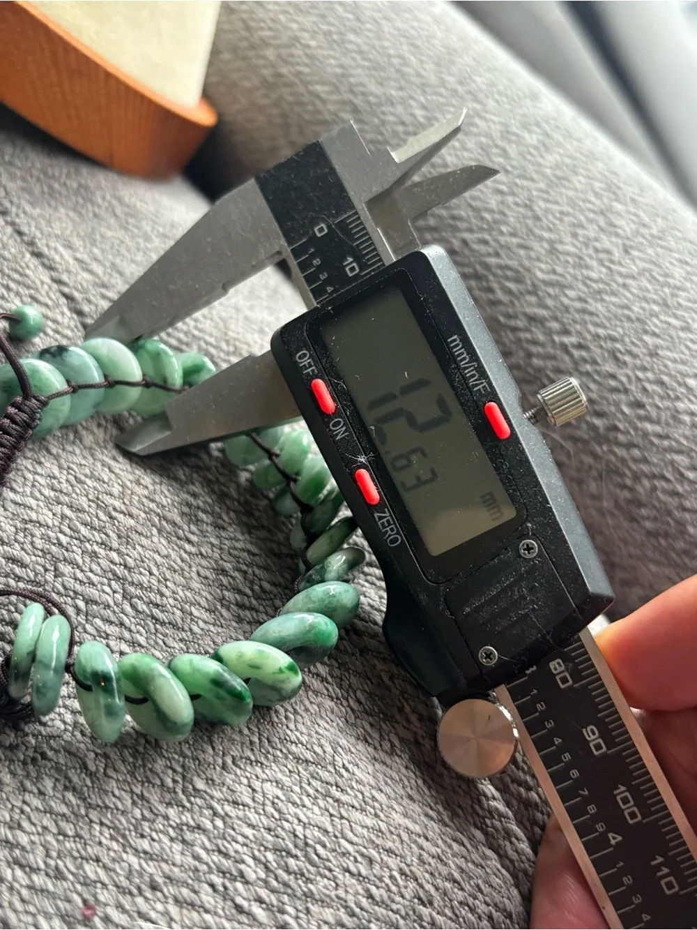 Green Jadeite Beaded Adjustable Bracelet